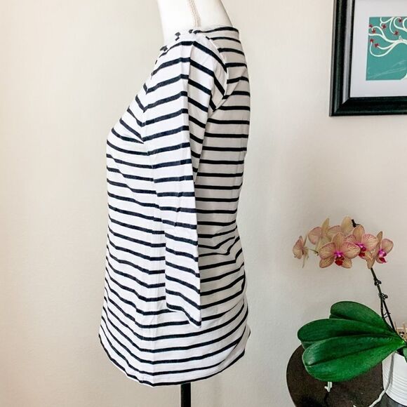 🍋 Merona 3/4 Sleeve Striped Top - Picture 3 of 8